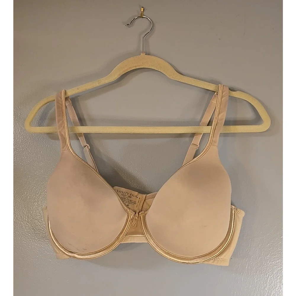 Vanity Fair‎ Body Caress Tan Full Coverage Underwire T-Shirt Bra Size 36D